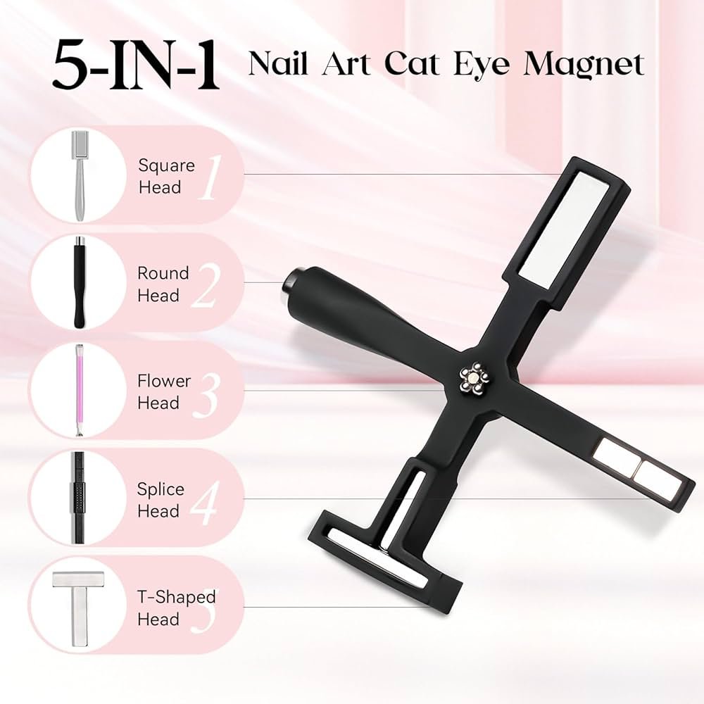 5-in-1 Nail Art Cat Eye Magnet